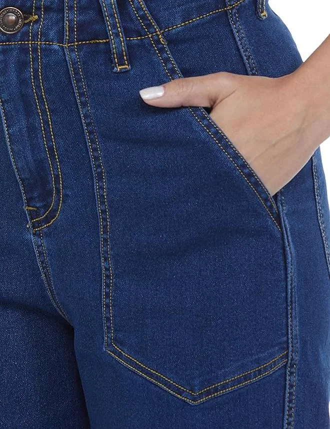 inkd High Tide Women's Straight Fit Jeans -  High-Rise | Enzyme Wash for Women | Best Price UAE